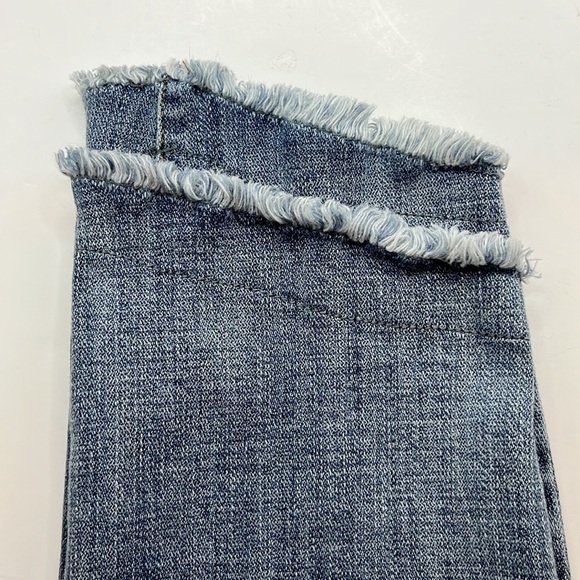 Tru Luxe Jeans Ankle Crop Slanted Raw Hem Size 4 - Picture 13 of 16